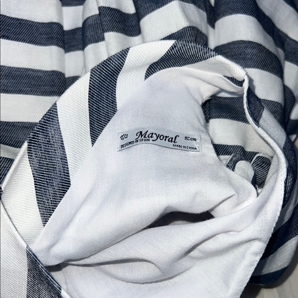 Mayoral Blue and White Sleeveless A-line Sundress - Picture 2 of 9